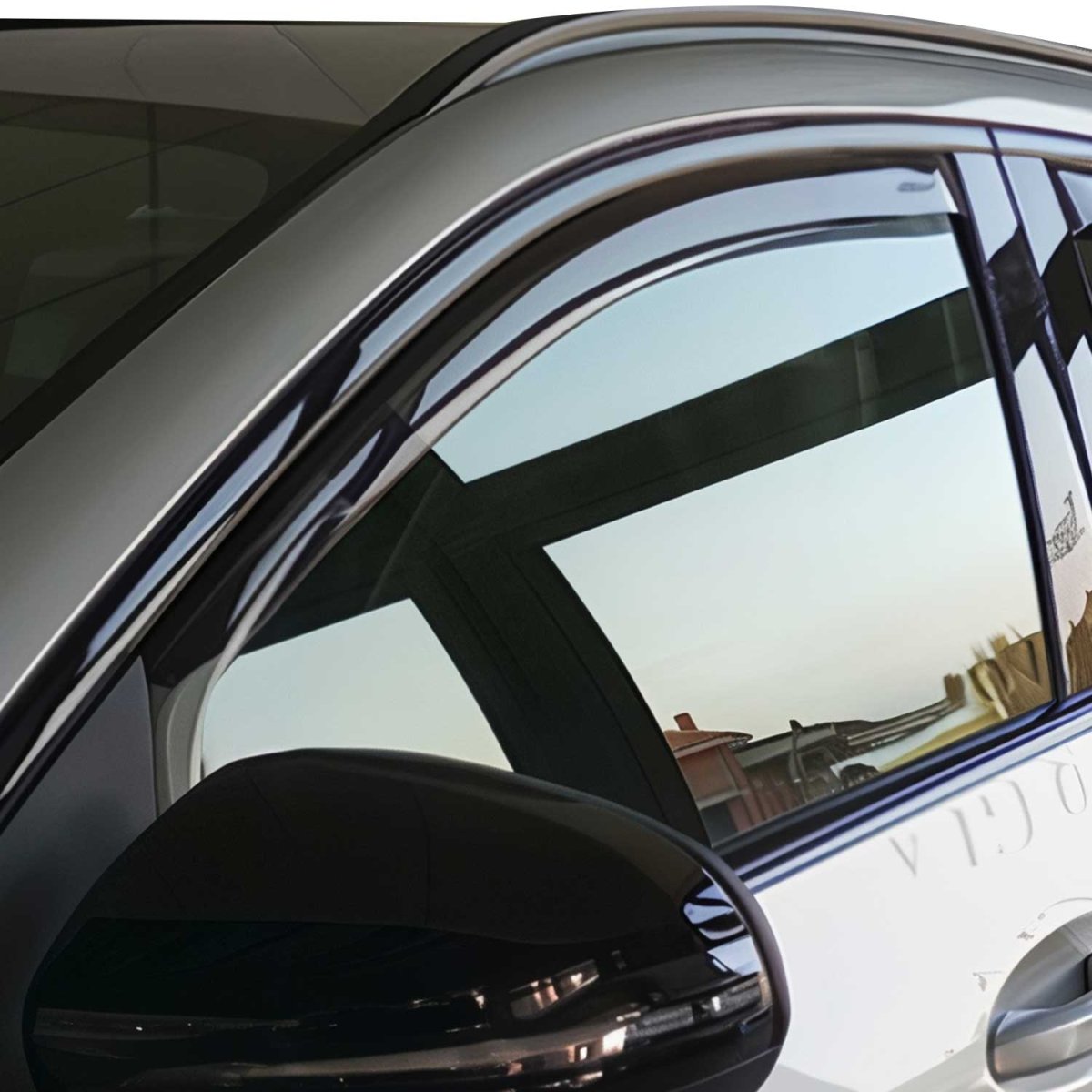 Mercedes GLA X156 Wind Deflector - Omac - Acrylic 2 Pcs - Black Smoke - 2015 Mercedes GLA X156 Wind Deflector - Omac - Acrylic 2 Pcs - Black Smoke - 2015